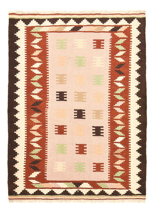 Kelim Carpet - orientalisk matta - 142 x 102 cm - flerfärgad