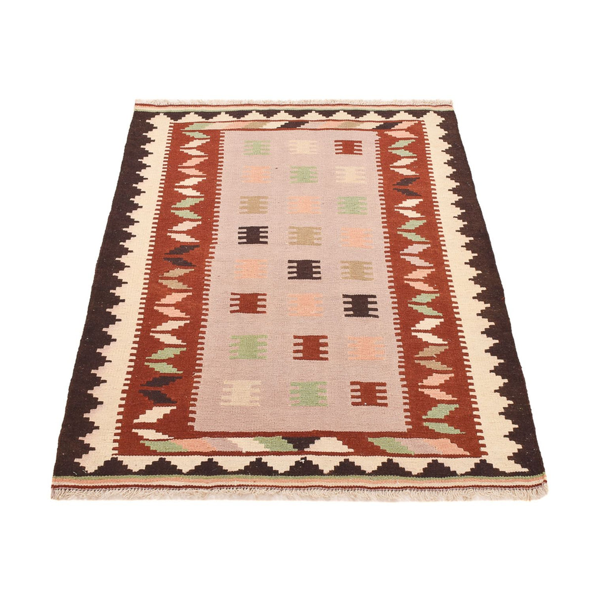 Kelim Carpet - orientalisk matta - 142 x 102 cm - flerfärgad