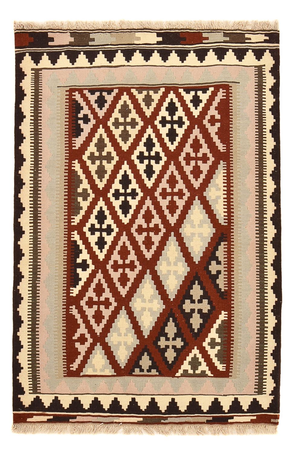 Kelim Carpet - orientalisk matta - 155 x 105 cm - flerfärgad
