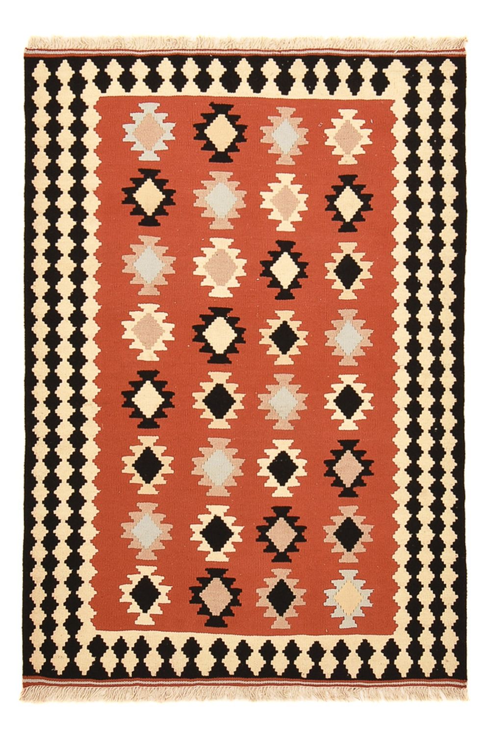 Kelim Carpet - orientalisk matta - 147 x 100 cm - flerfärgad