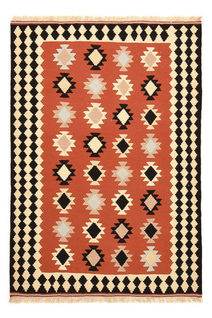 Kelim Carpet - orientalisk matta - 147 x 100 cm - flerfärgad
