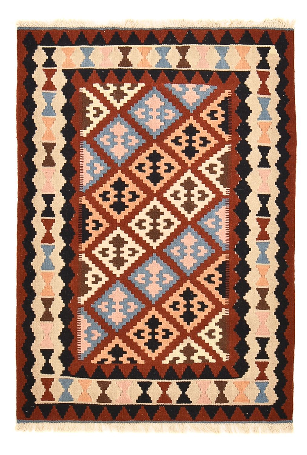 Kelim Carpet - orientalisk matta - 146 x 100 cm - flerfärgad