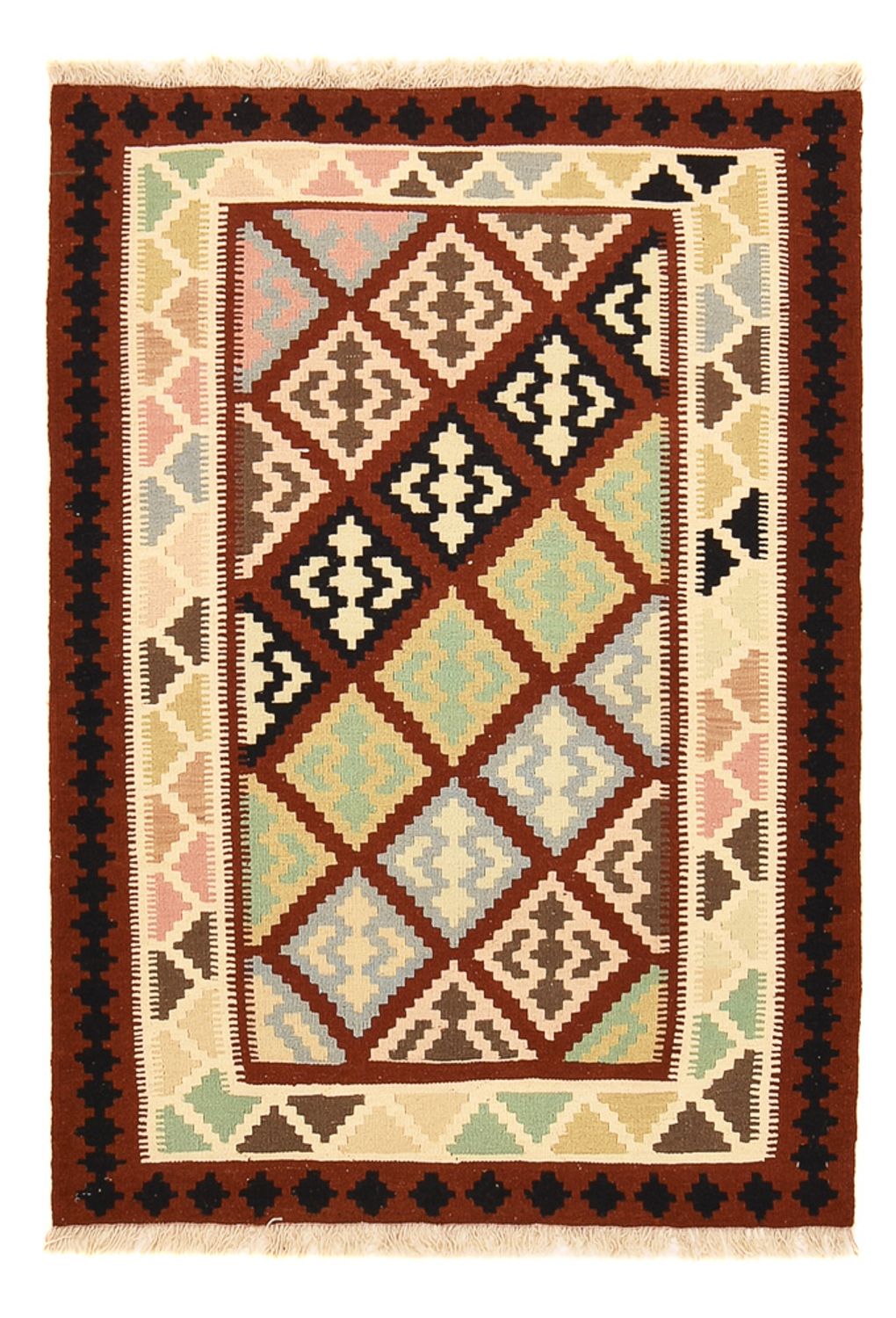 Kelim Carpet - orientalisk matta - 144 x 103 cm - flerfärgad
