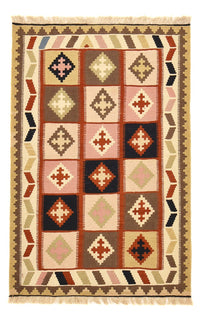 Kelim Carpet - orientalisk matta - 146 x 100 cm - flerfärgad