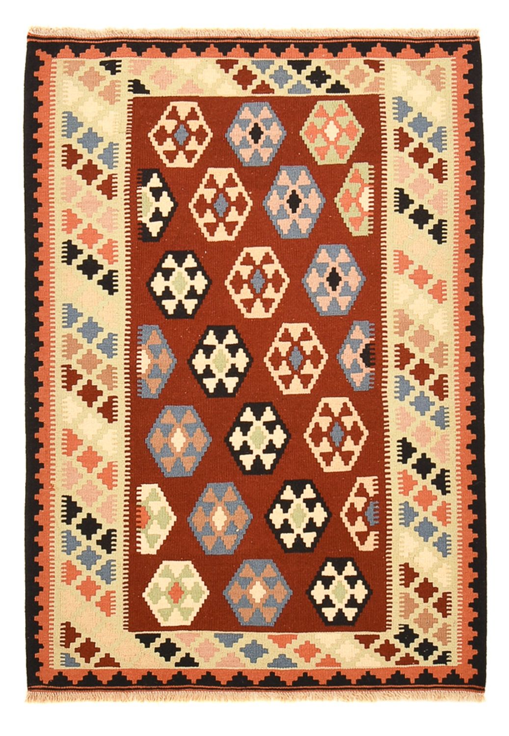 Kelim Carpet - orientalisk matta - 149 x 103 cm - flerfärgad