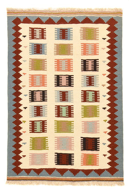 Kelim Carpet - orientalisk matta - 140 x 97 cm - flerfärgad