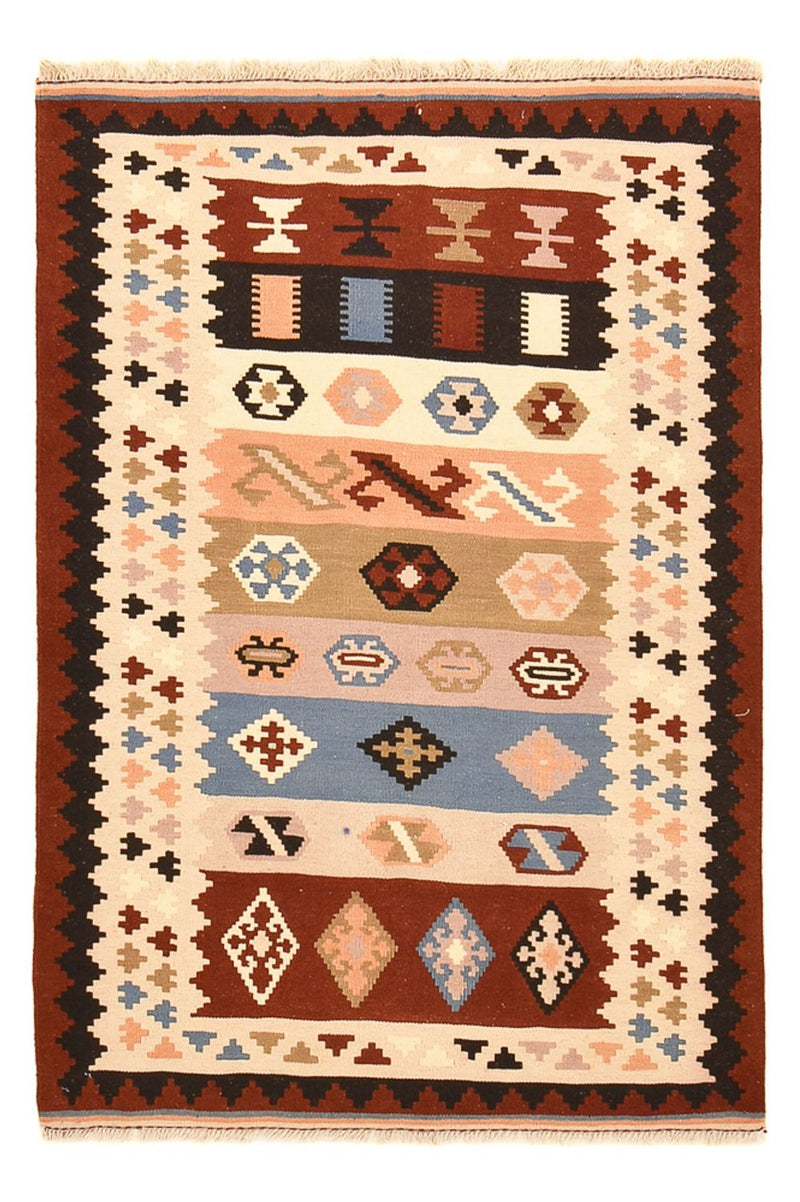 Kelim Carpet - orientalisk matta - 150 x 103 cm - flerfärgad