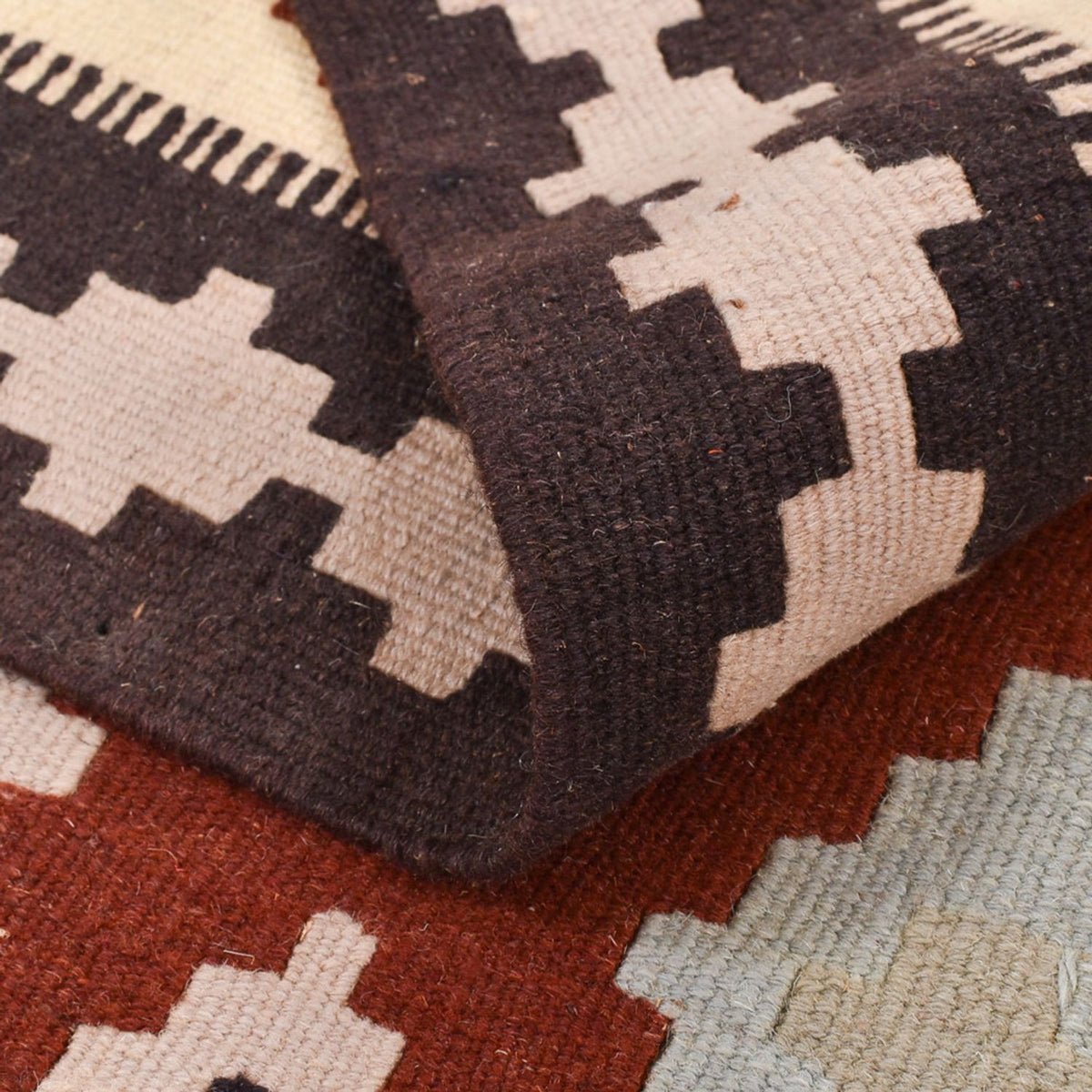 Kelim Carpet - orientalisk matta - 146 x 110 cm - flerfärgad