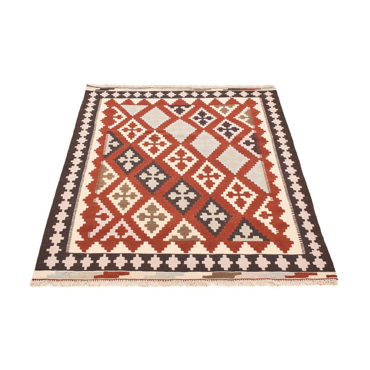 Kelim Carpet - orientalisk matta - 146 x 110 cm - flerfärgad