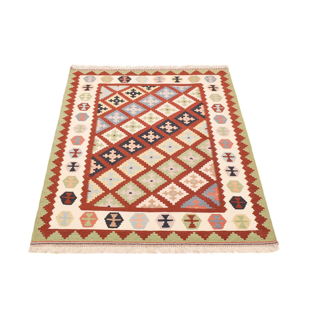 Kelim Carpet - orientalisk matta - 148 x 105 cm - flerfärgad