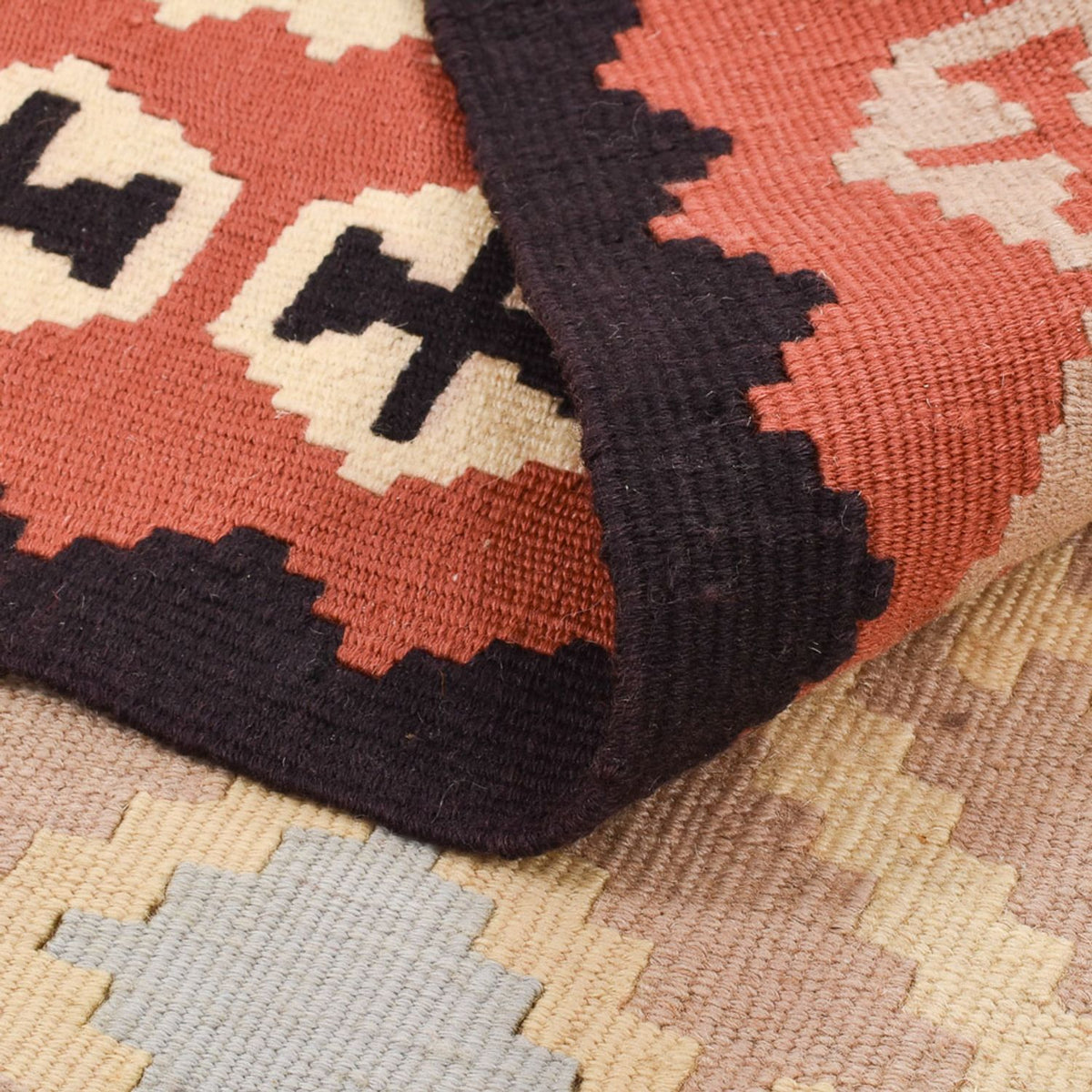 Kelim Carpet - orientalisk matta - 145 x 102 cm - flerfärgad