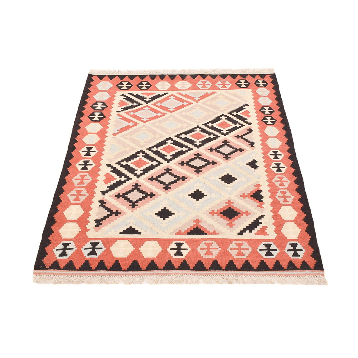 Kelim Carpet - orientalisk matta - 145 x 102 cm - flerfärgad