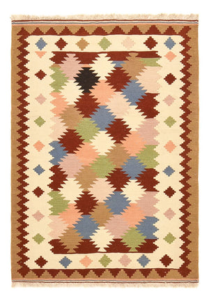 Kelim Carpet - orientalisk matta - 145 x 106 cm - flerfärgad