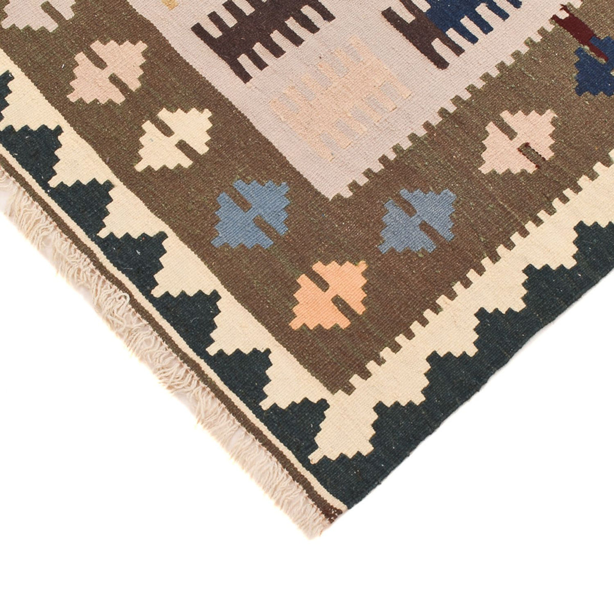 Kelim Carpet - orientalisk matta - 147 x 97 cm - flerfärgad