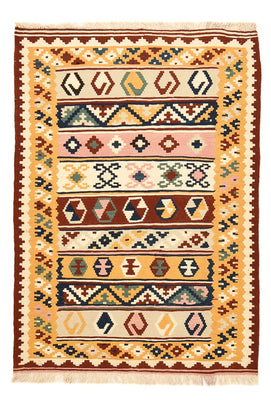 Kelim Carpet - orientalisk matta - 144 x 105 cm - flerfärgad