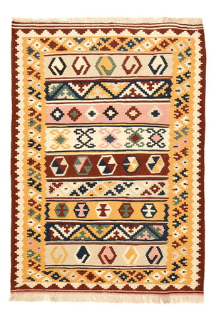 Kelim Carpet - orientalisk matta - 144 x 105 cm - flerfärgad