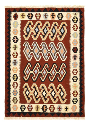 Kelim Carpet - orientalisk matta - 150 x 105 cm - flerfärgad