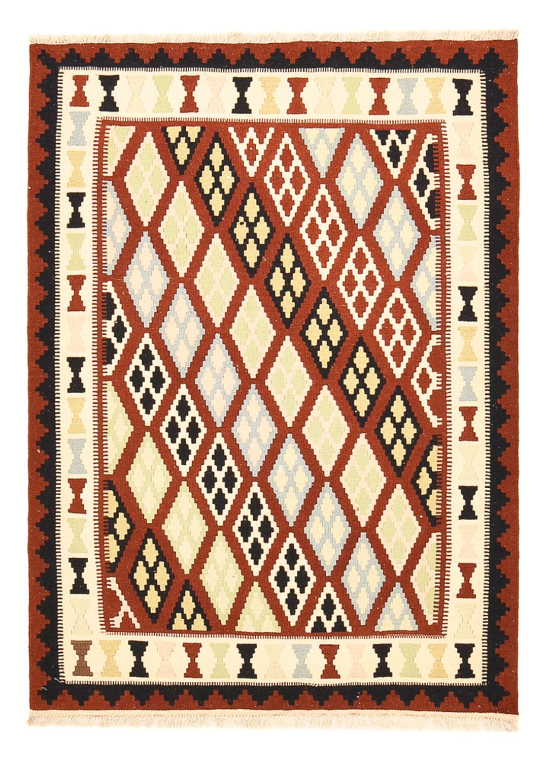 Kelim Carpet - orientalisk matta - 147 x 105 cm - flerfärgad