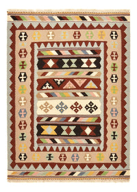 Kelim Carpet - orientalisk matta - 147 x 105 cm - flerfärgad