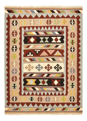 Kelim Carpet - orientalisk matta - 147 x 105 cm - flerfärgad