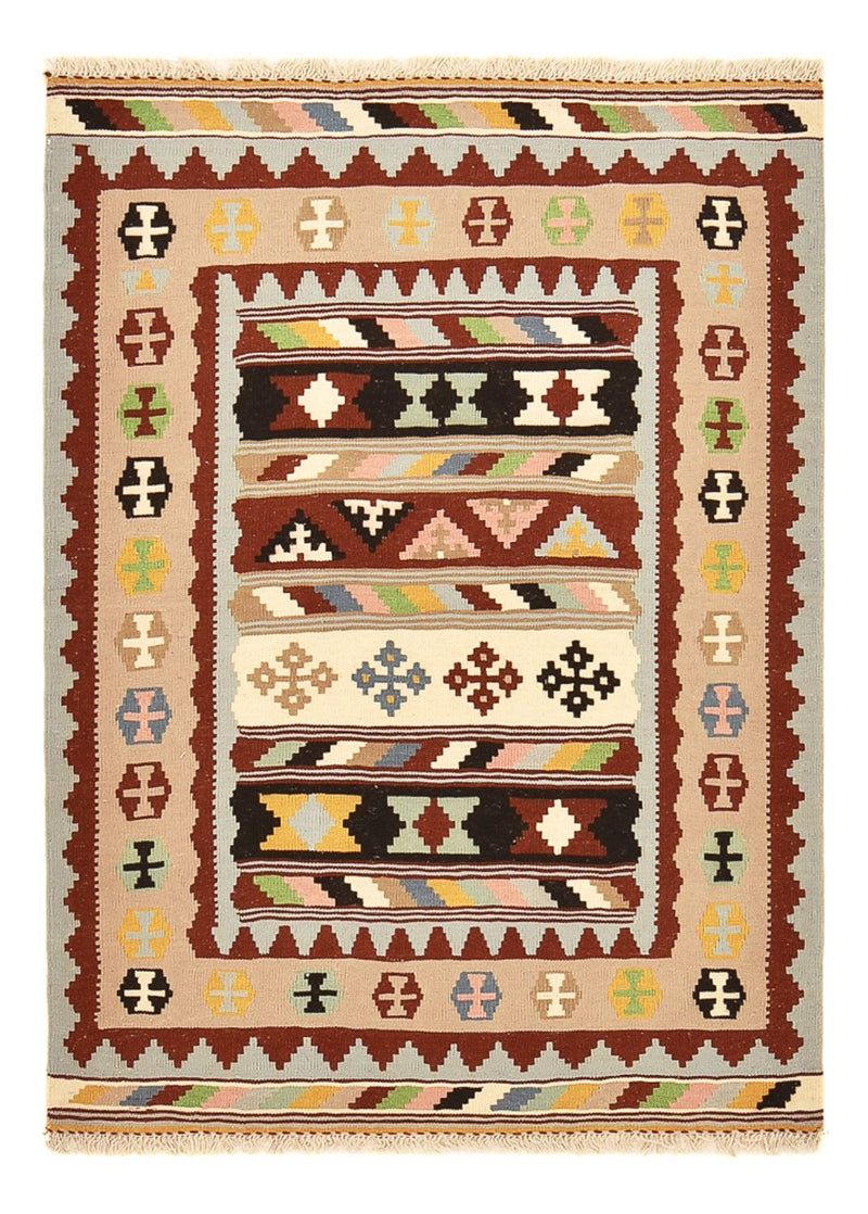 Kelim Carpet - orientalisk matta - 147 x 105 cm - flerfärgad