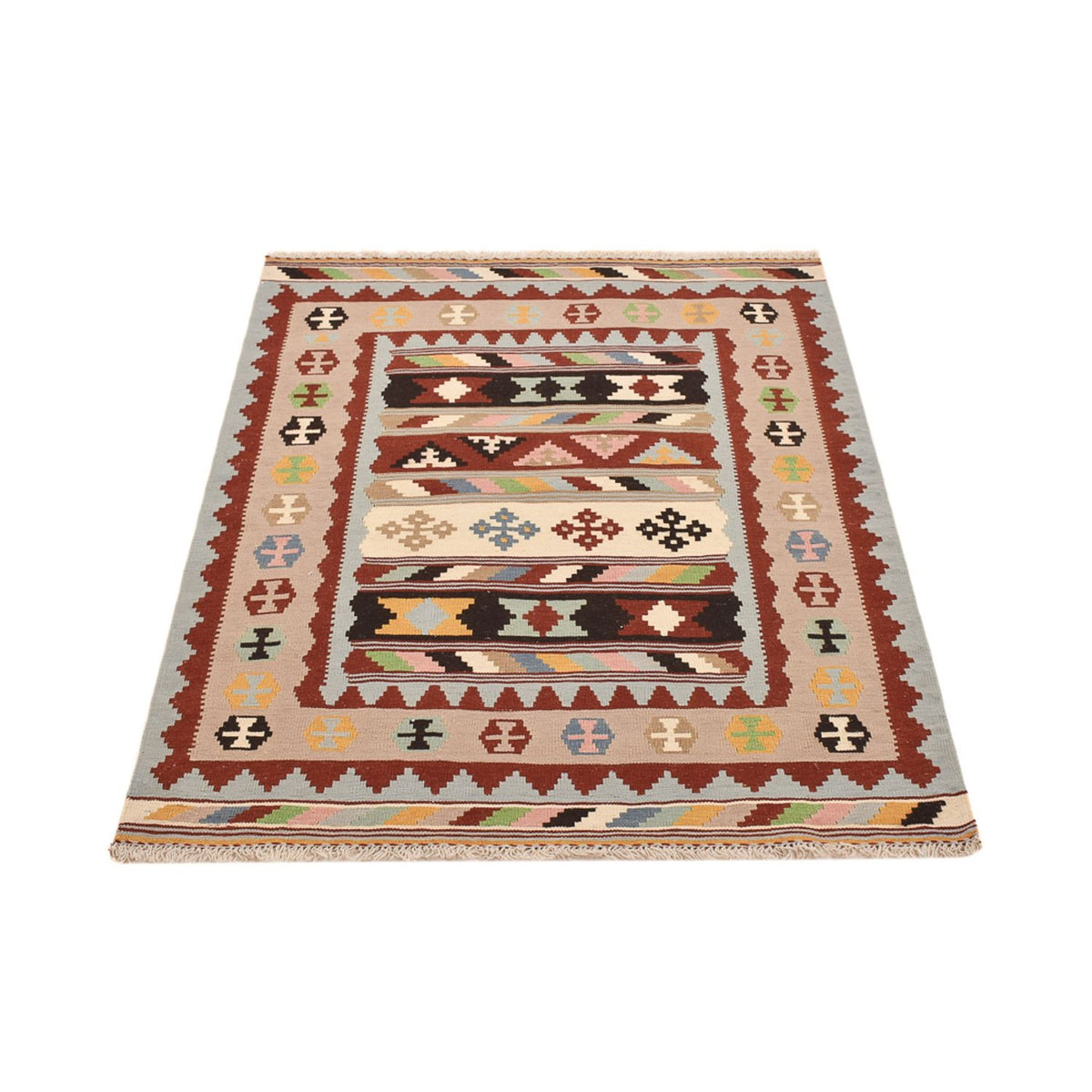 Kelim Carpet - orientalisk matta - 147 x 105 cm - flerfärgad