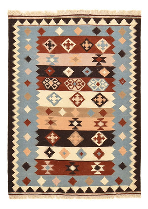 Kelim Carpet - orientalisk matta - 142 x 103 cm - flerfärgad