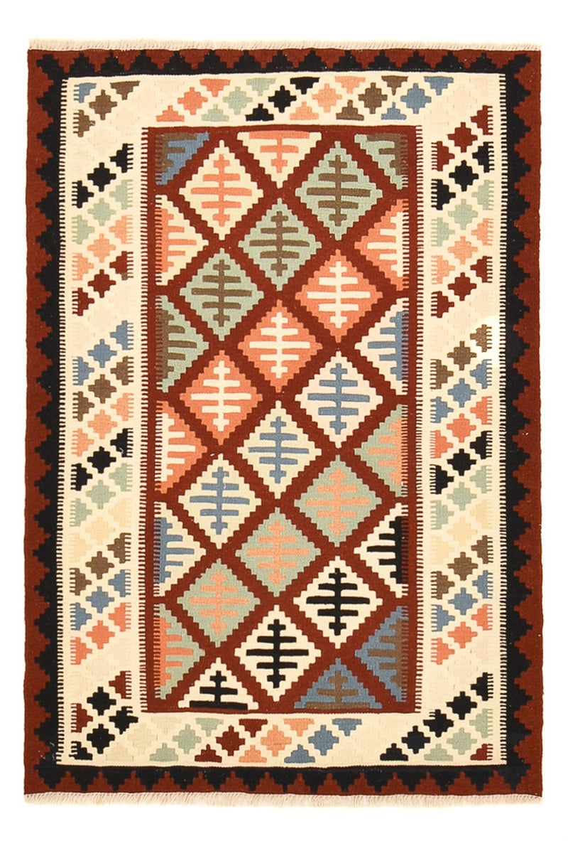 Kelim Carpet - orientalisk matta - 143 x 100 cm - flerfärgad