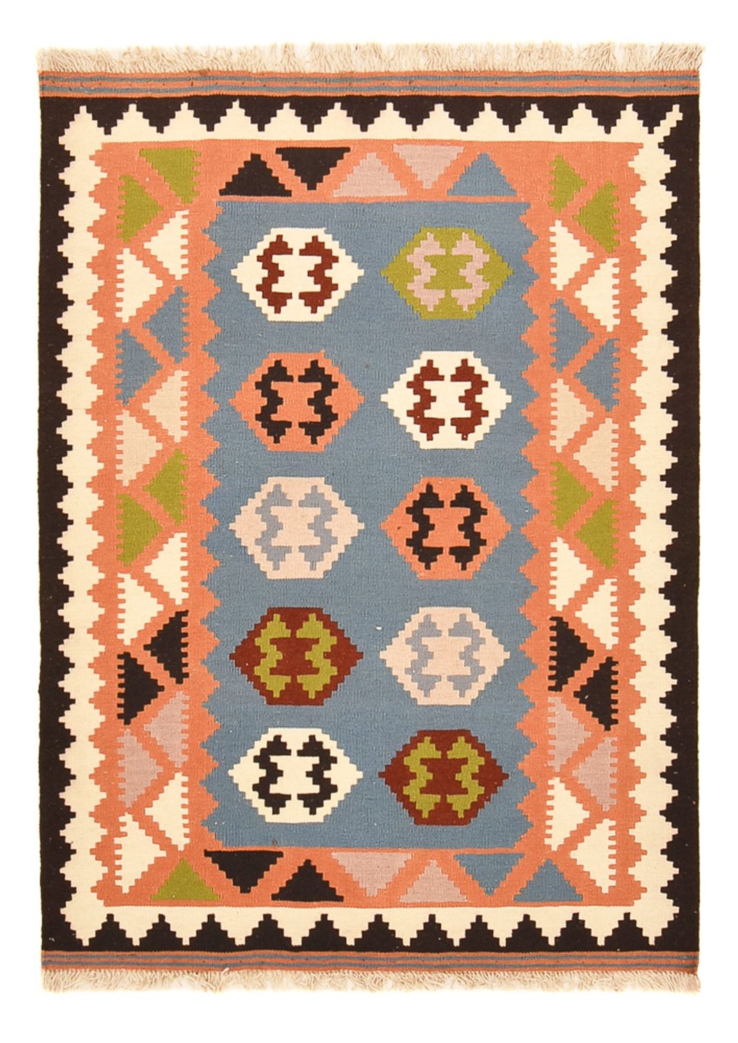Kelim Carpet - orientalisk matta - 150 x 107 cm - flerfärgad