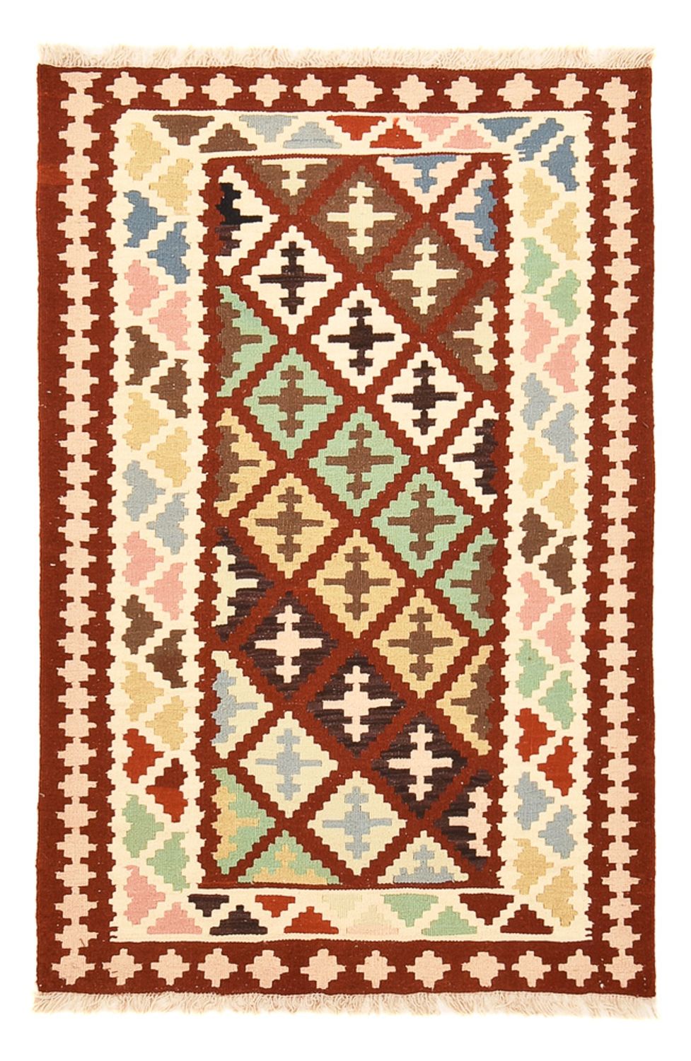 Kelim Carpet - orientalisk matta - 150 x 98 cm - flerfärgad