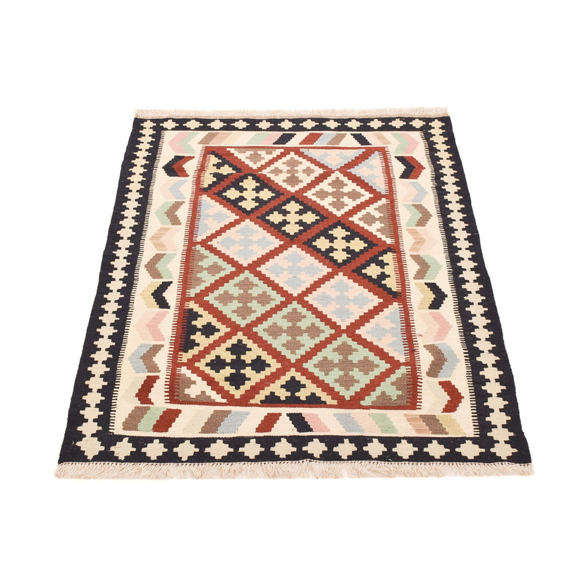 Kelim Carpet - orientalisk matta - 145 x 98 cm - flerfärgad