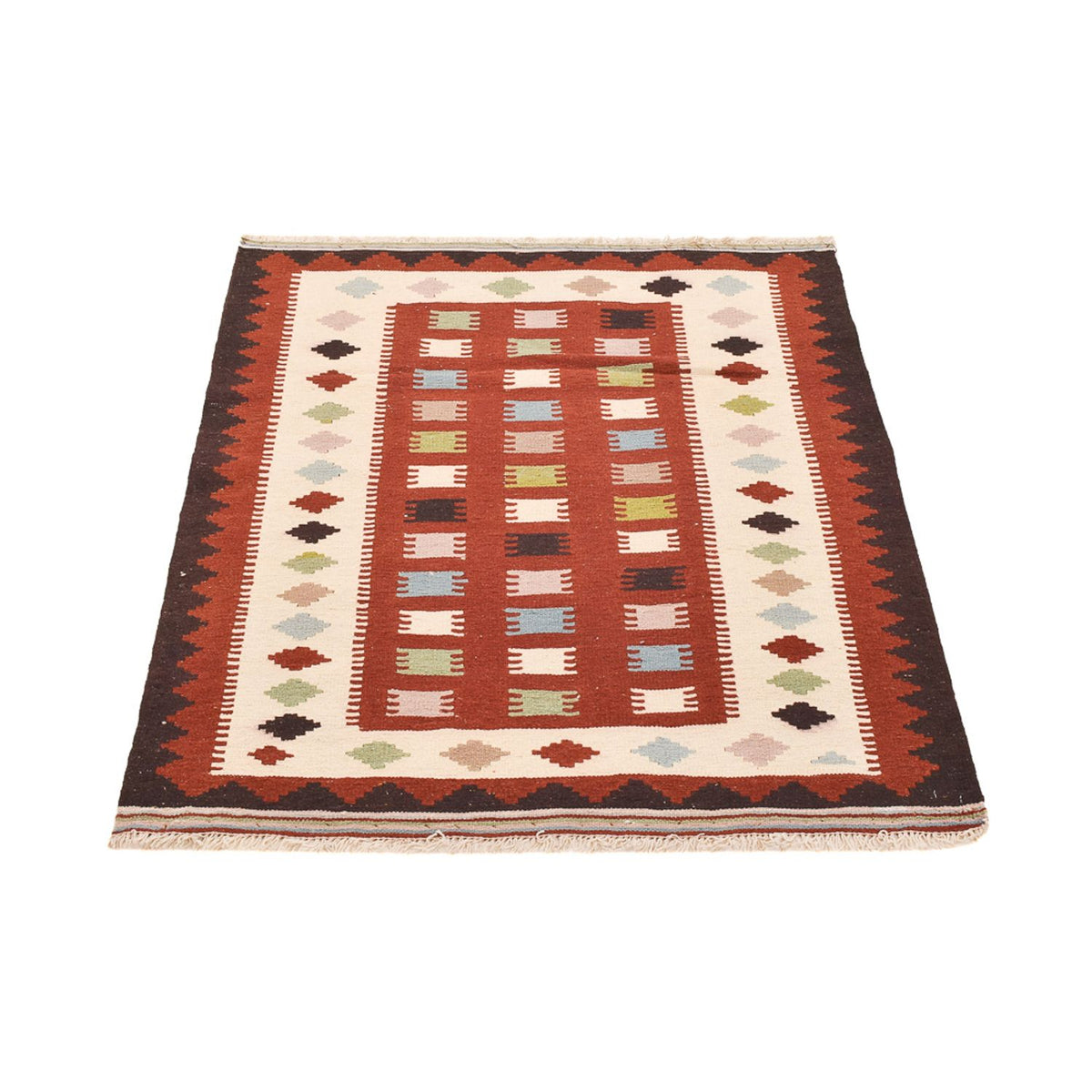 Kelim Carpet - orientalisk matta - 137 x 103 cm - flerfärgad