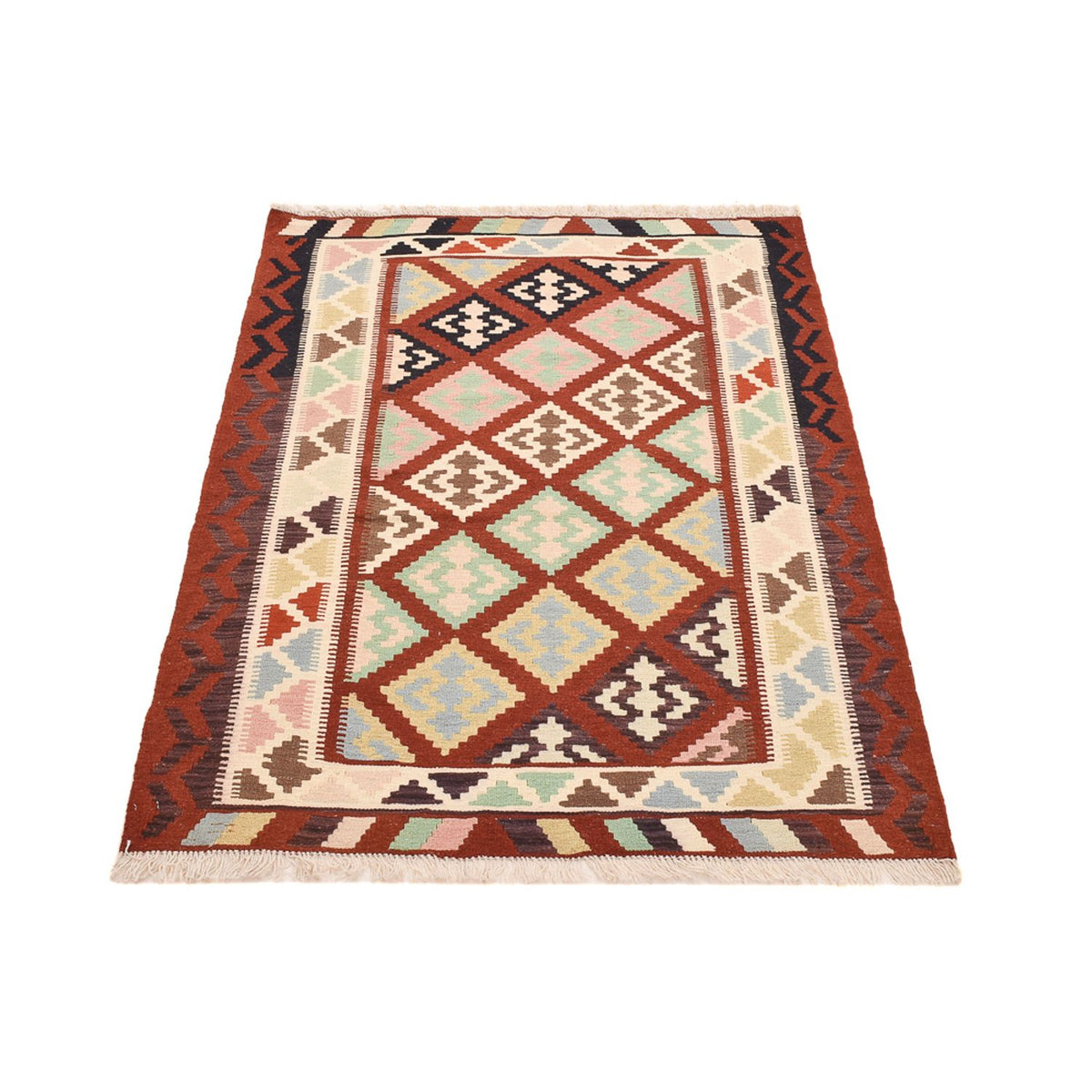 Kelim Carpet - orientalisk matta - 145 x 102 cm - flerfärgad
