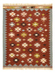 Kelim Carpet - orientalisk matta - 134 x 100 cm - flerfärgad