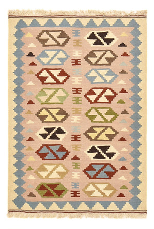 Kelim Carpet - orientalisk matta - 150 x 102 cm - flerfärgad