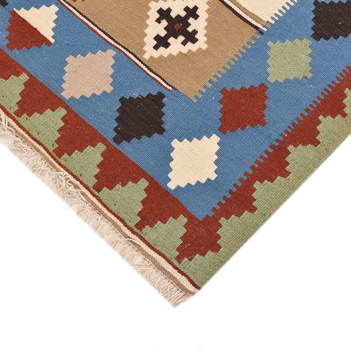 Kelim Carpet - orientalisk matta - 140 x 103 cm - flerfärgad