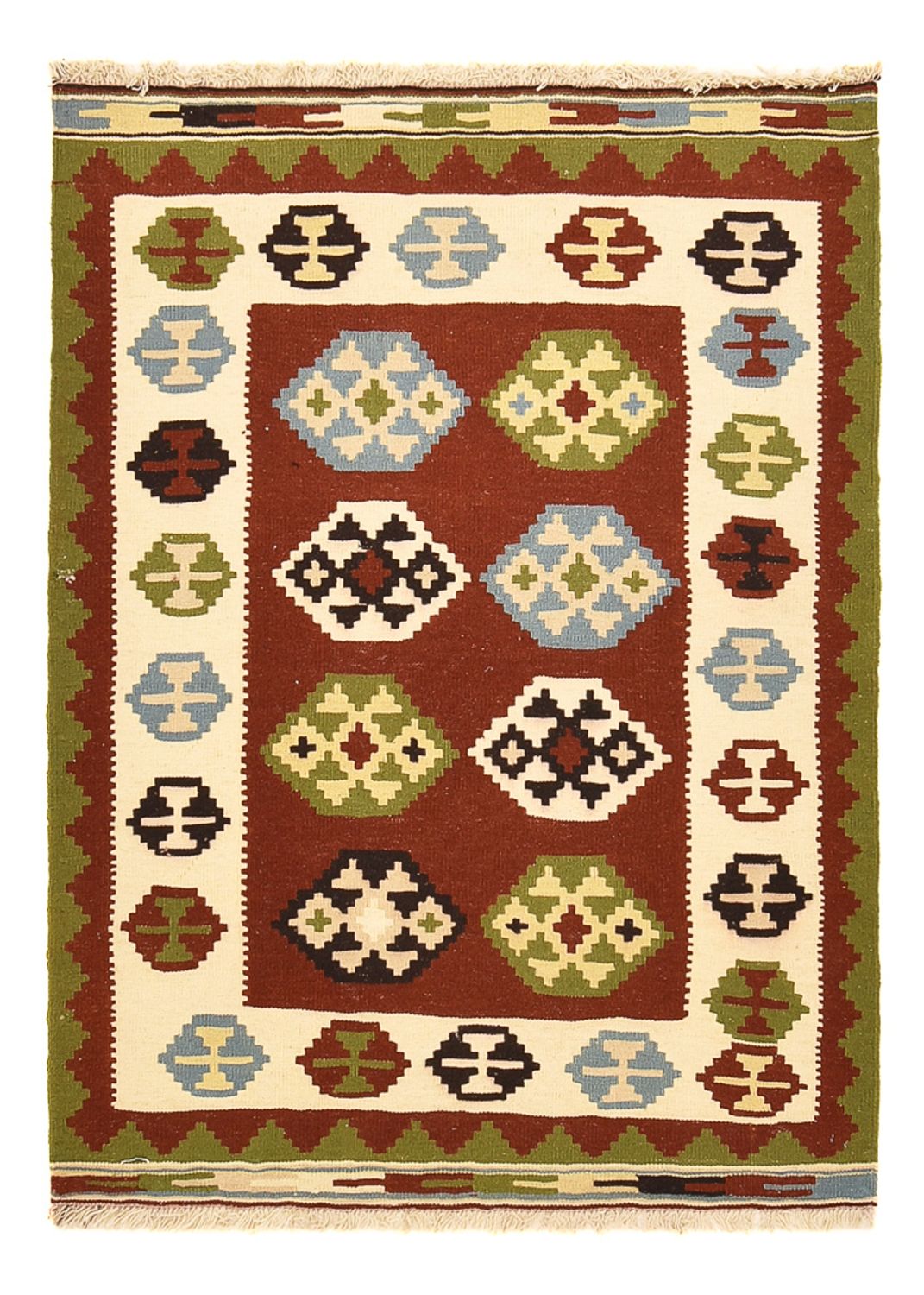 Kelim Carpet - orientalisk matta - 146 x 103 cm - flerfärgad