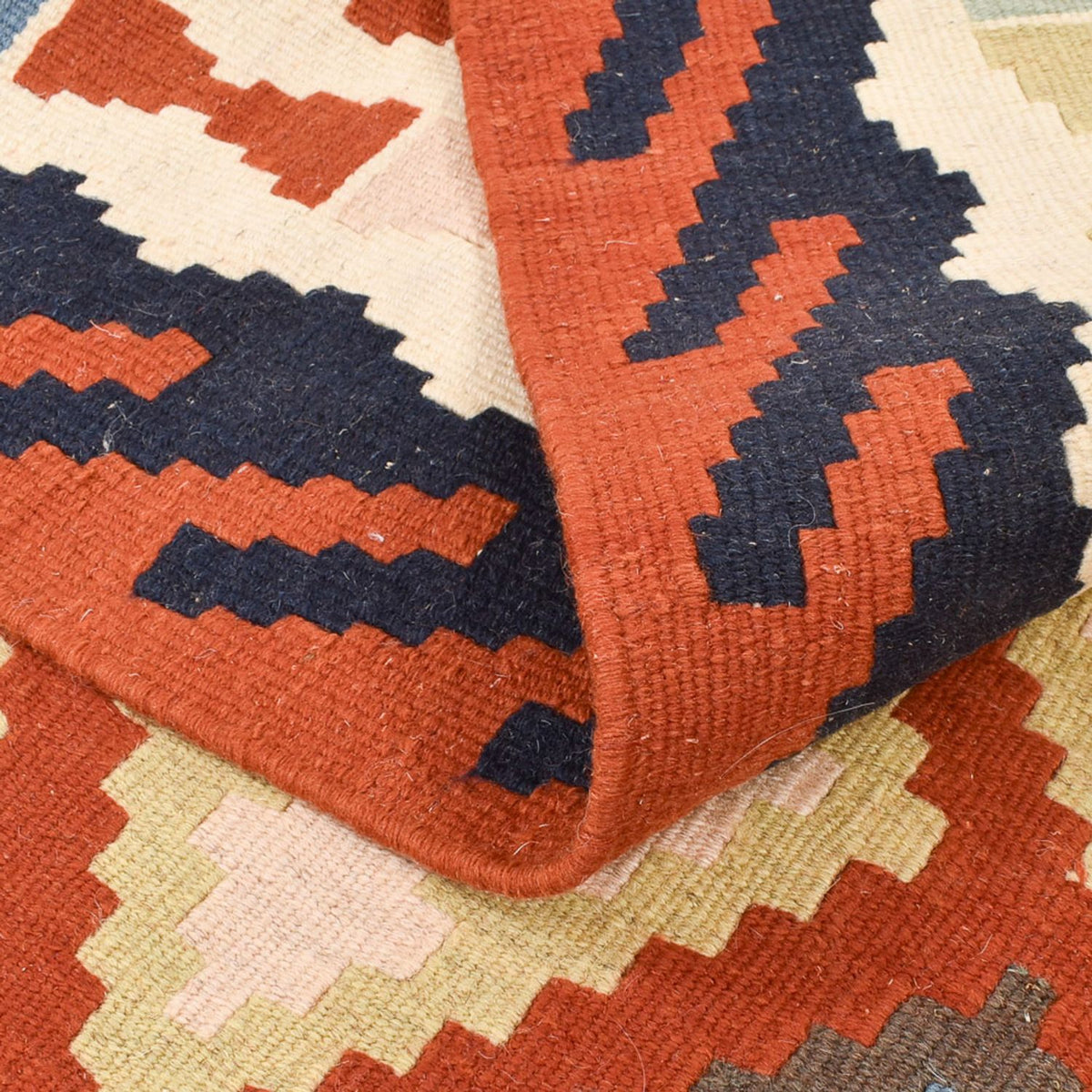 Kelim Carpet - orientalisk matta - 141 x 100 cm - flerfärgad