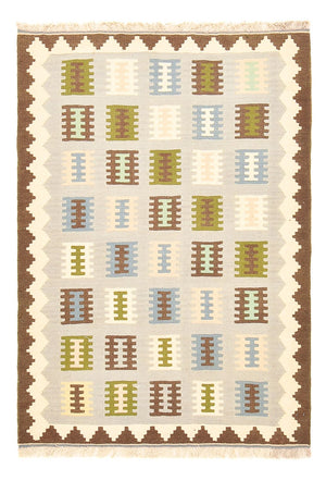 Kelim Carpet - orientalisk matta - 147 x 100 cm - flerfärgad