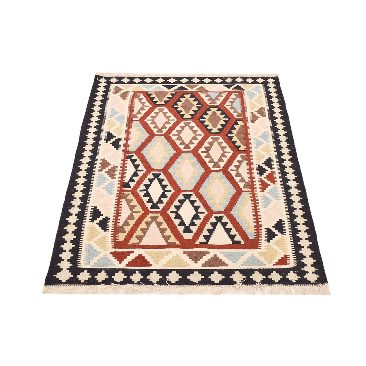 Kelim Carpet - orientalisk matta - 145 x 104 cm - flerfärgad