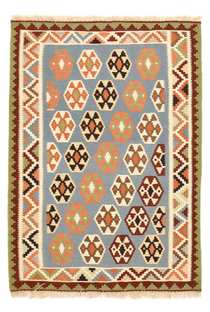Kelim Carpet - orientalisk matta - 142 x 100 cm - flerfärgad
