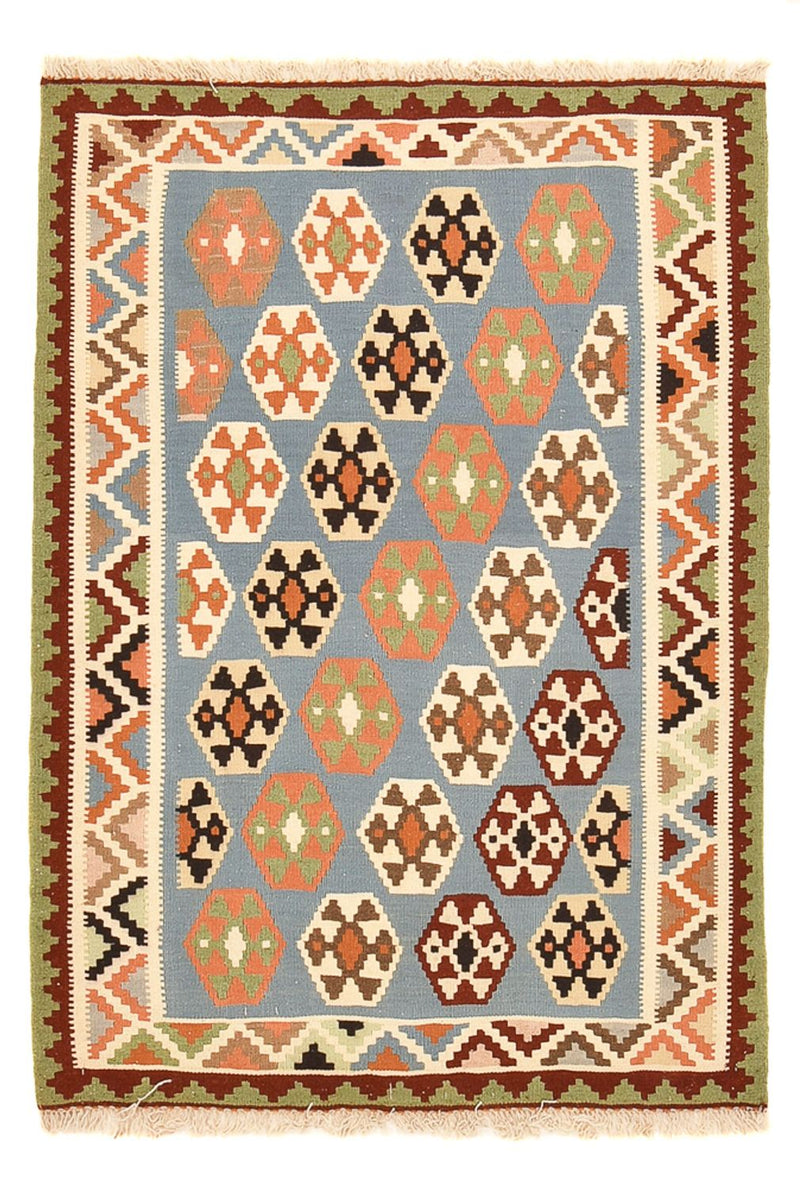 Kelim Carpet - orientalisk matta - 142 x 100 cm - flerfärgad
