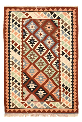 Kelim Carpet - orientalisk matta - 145 x 102 cm - flerfärgad