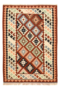 Kelim Carpet - orientalisk matta - 145 x 102 cm - flerfärgad