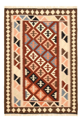 Kelim Carpet - orientalisk matta - 150 x 105 cm - flerfärgad