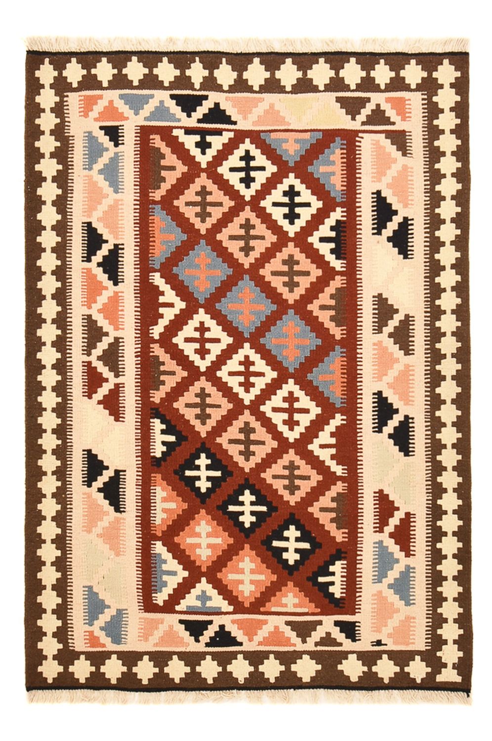 Kelim Carpet - orientalisk matta - 150 x 105 cm - flerfärgad
