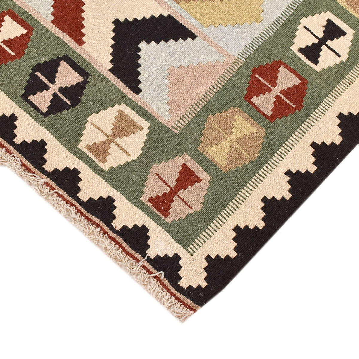 Kelim Carpet - orientalisk matta - 147 x 108 cm - flerfärgad