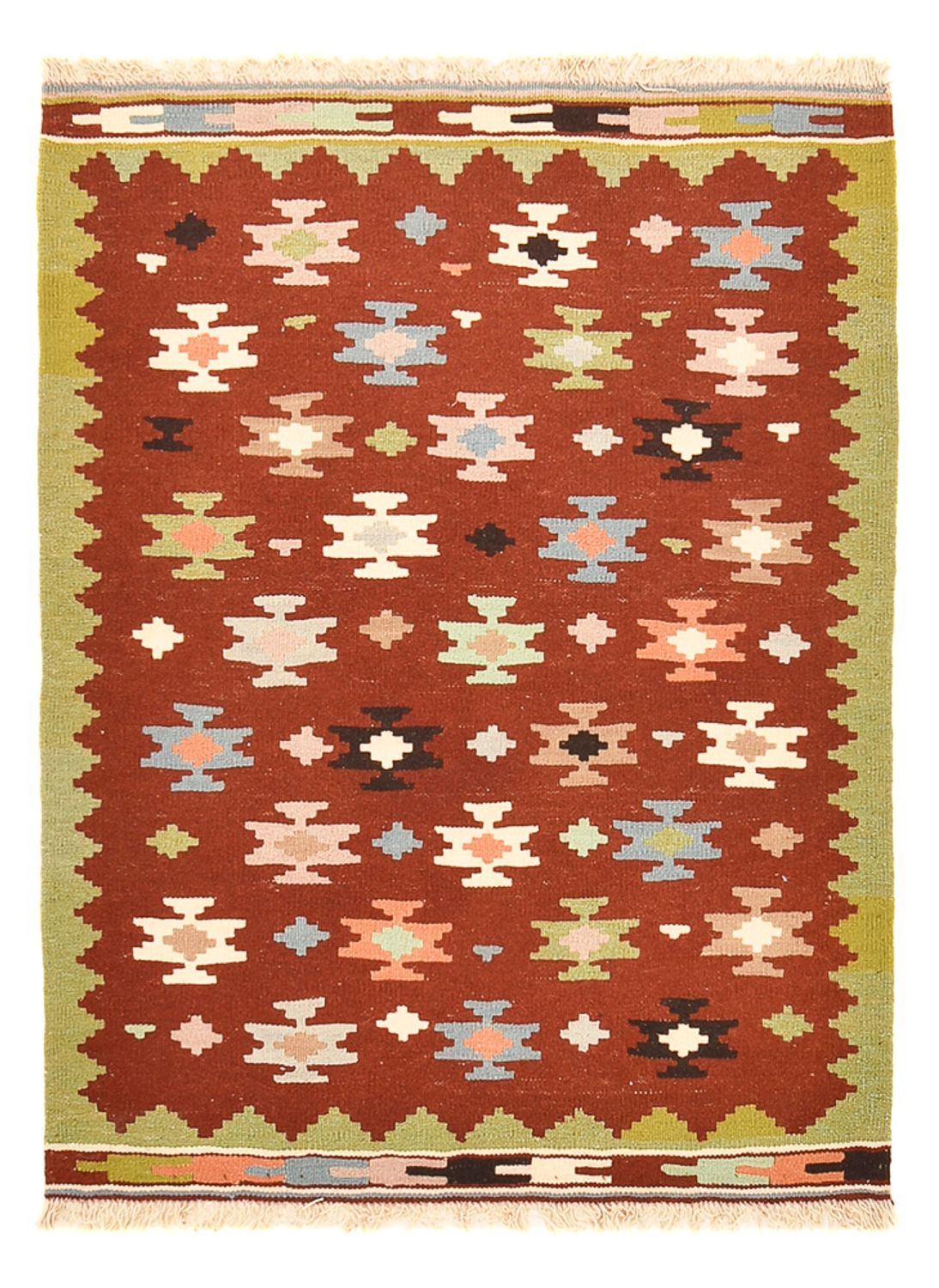 Kelim Carpet - orientalisk matta - 132 x 97 cm - flerfärgad