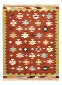 Kelim Carpet - orientalisk matta - 132 x 97 cm - flerfärgad