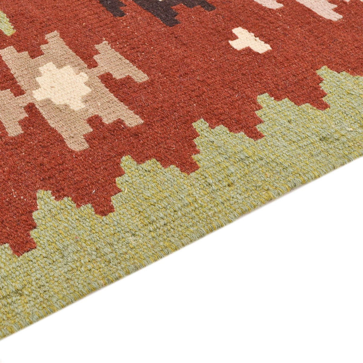 Kelim Carpet - orientalisk matta - 132 x 97 cm - flerfärgad